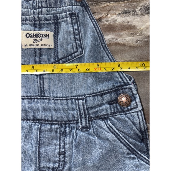 Oshkosh B'gosh‎ 12 months Denim Bib Overalls Pink Warm Fleece Lined Winter - Picture 5 of 9